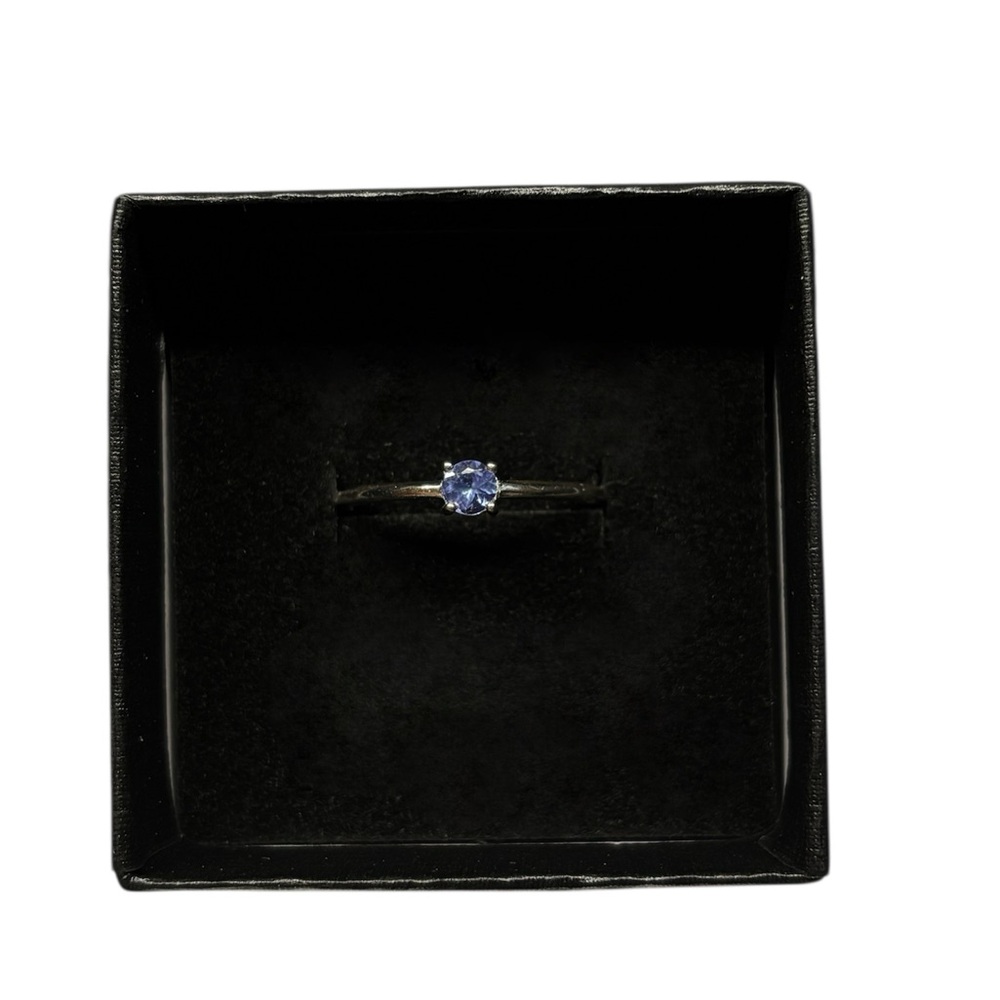 Sterling Silver Tanzanite Solitaire Ring